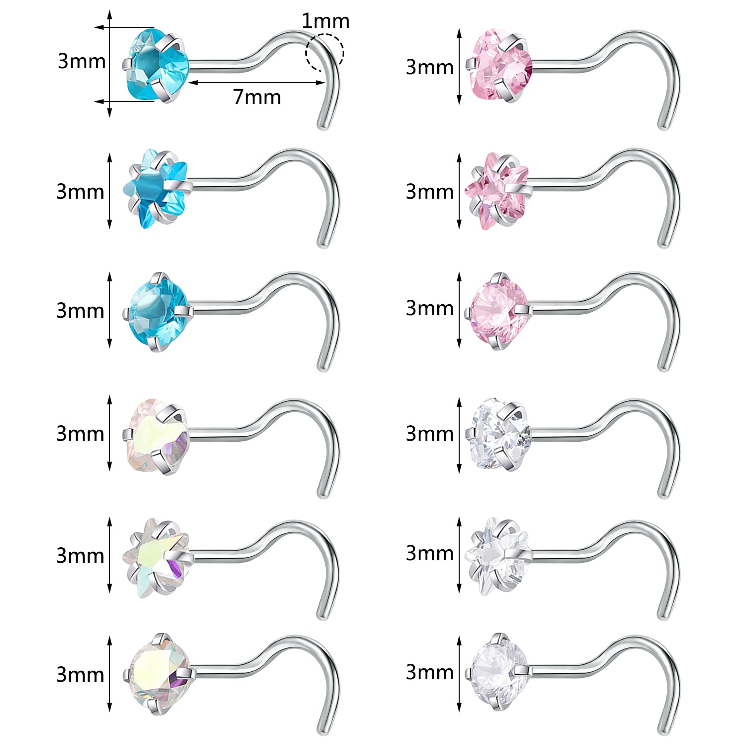 12pcs-set-pink-blue-crystal-nose-rings-star-heart-nose-corkscrew-piercing-economic-set