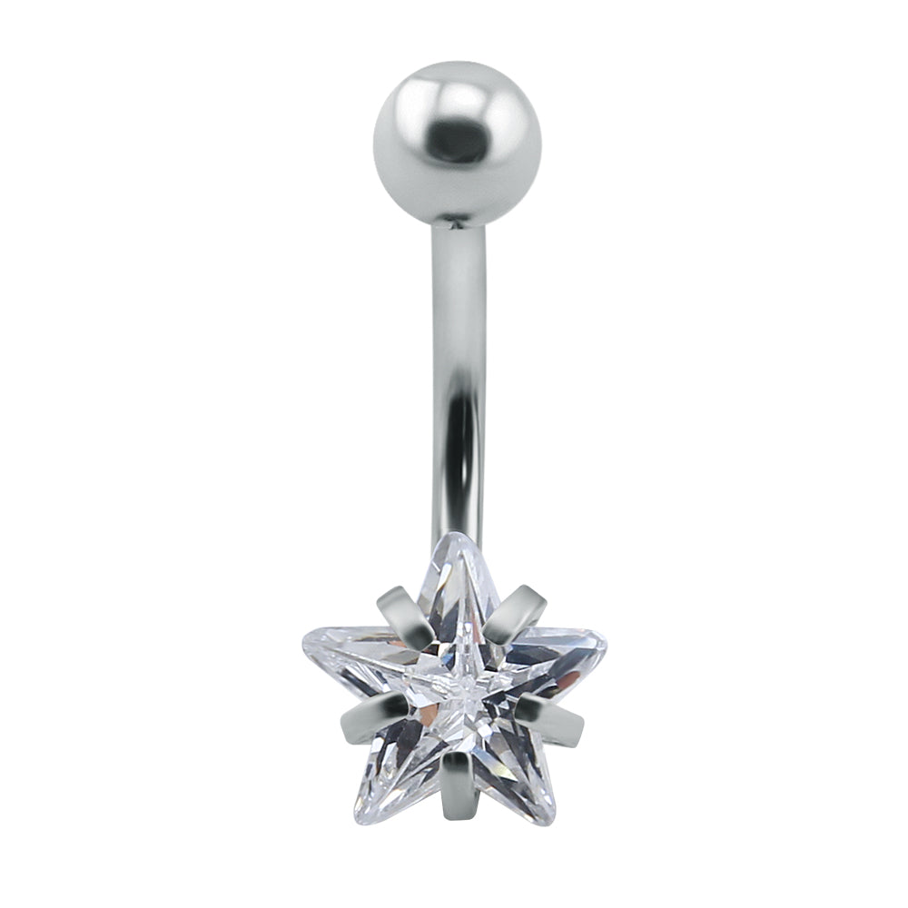 Belly Button Ring Navel Bar Piercing SURGICAL STEEL DOUBLE Belly 1pc  Jewleries `
