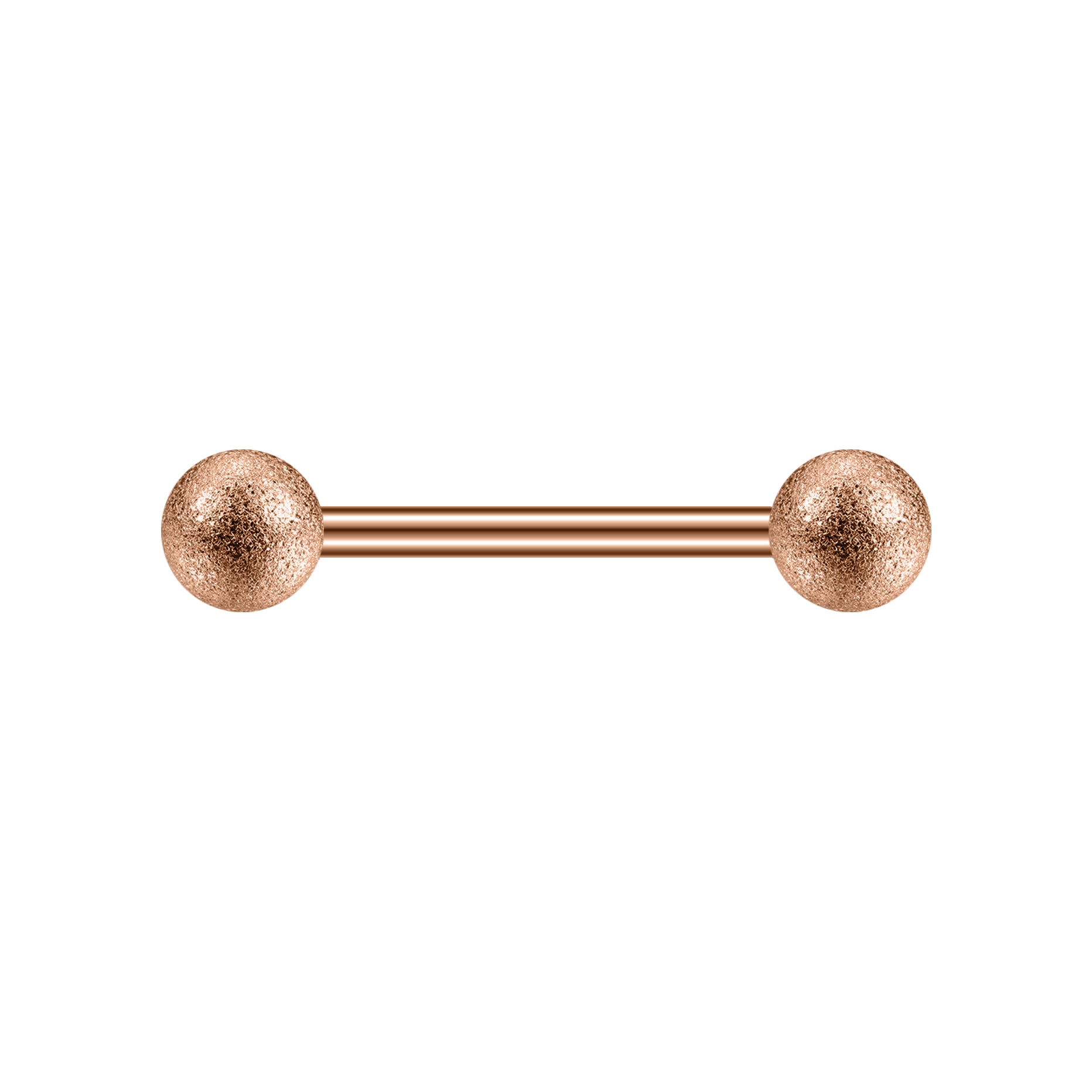 2pcs 14G Simple Nipple Ring Rose Gold Frosted Ball Nipple Piercing