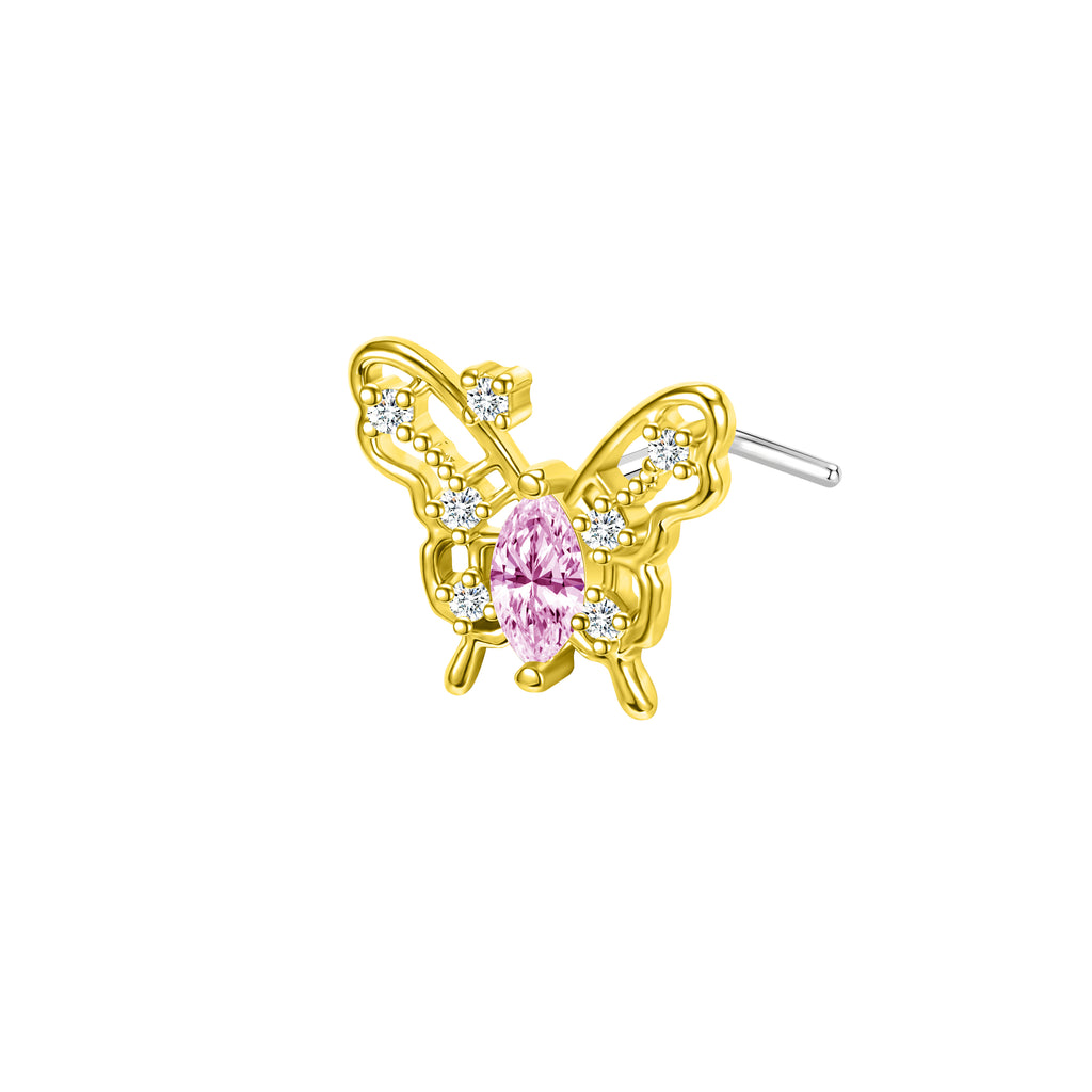 20G-White-Zircon-Nose-Studs-Piercing-L-Shape-Butterfly-Nose-Rings-Gold-Silver-Plated-Nostril-Piercing