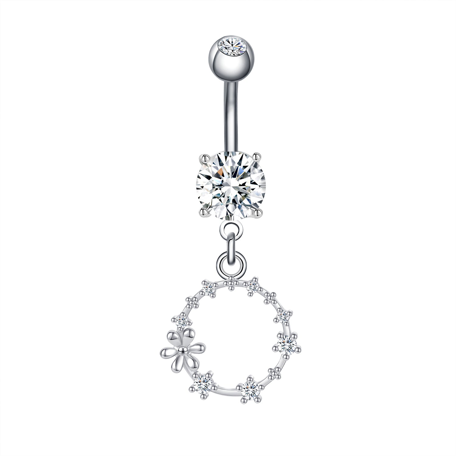 ZS | Flower Belly Rings | Cute Navel Piercing | Belly Navel Button Rings