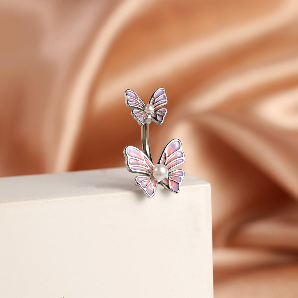 14G-Purple-Pink-Butterfly-Copper-Alloy-Belly-Rings-Pearl-Navel-Piercing-Stainless-Steel-Belly-Navel-Button-Rings