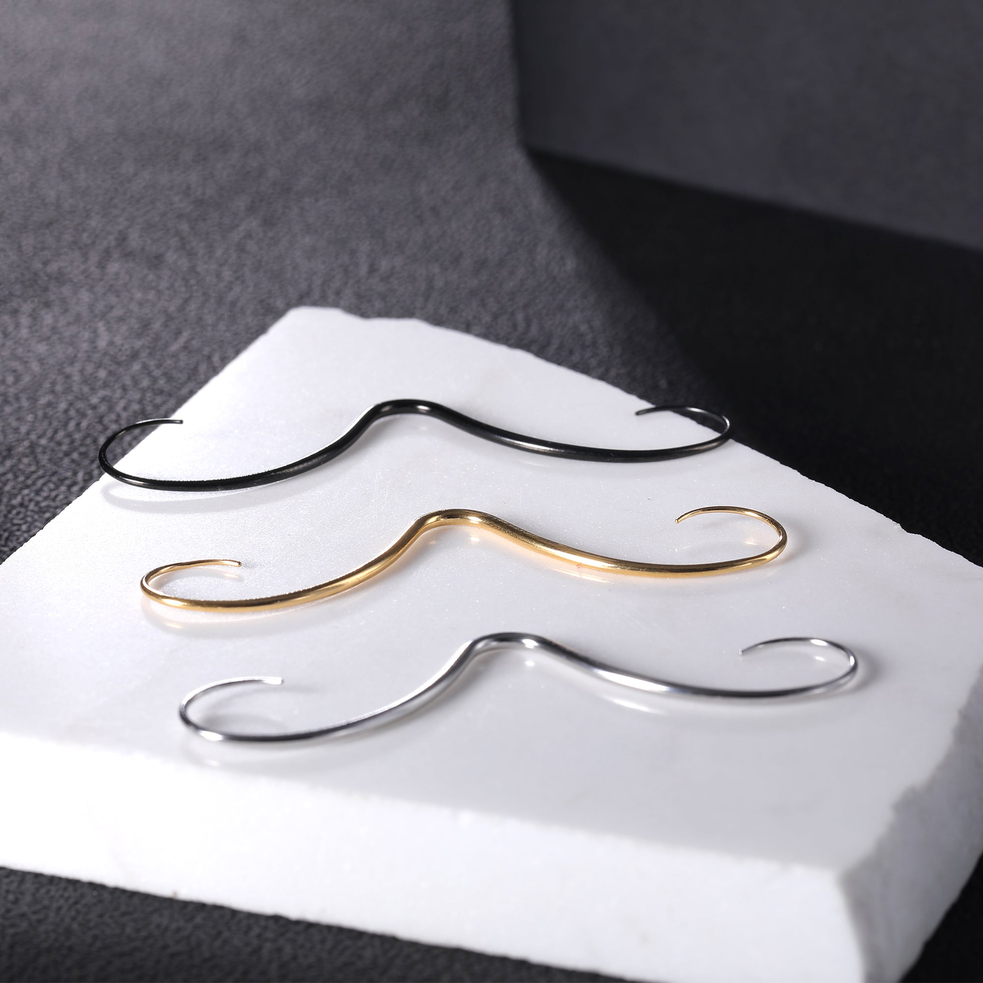 14G/16G Gold Plated Mustache Septum Ring Nose Piercing Jewelry