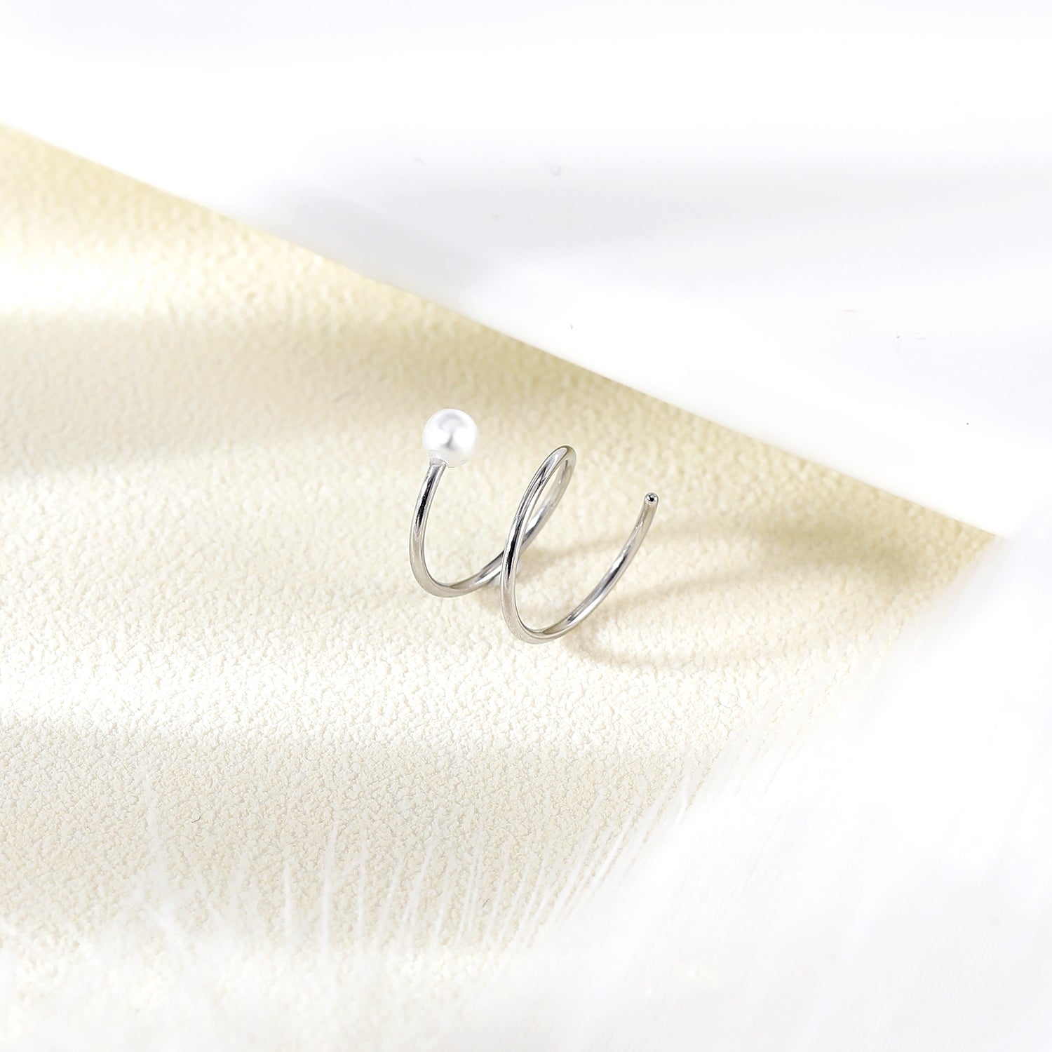 Pearls Pressing Nose Stud Indian Nose Ring Big Wedding Nostril Non Piercing  Hoop | eBay