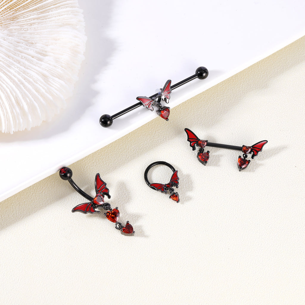 16G-Black-Red-Butterfly-Nose-Rings-Red-Zirconal-Septum-Rings-Stainless-Steel-Ear-Cartilage-Helix-Tragus-Conch-Piercing
