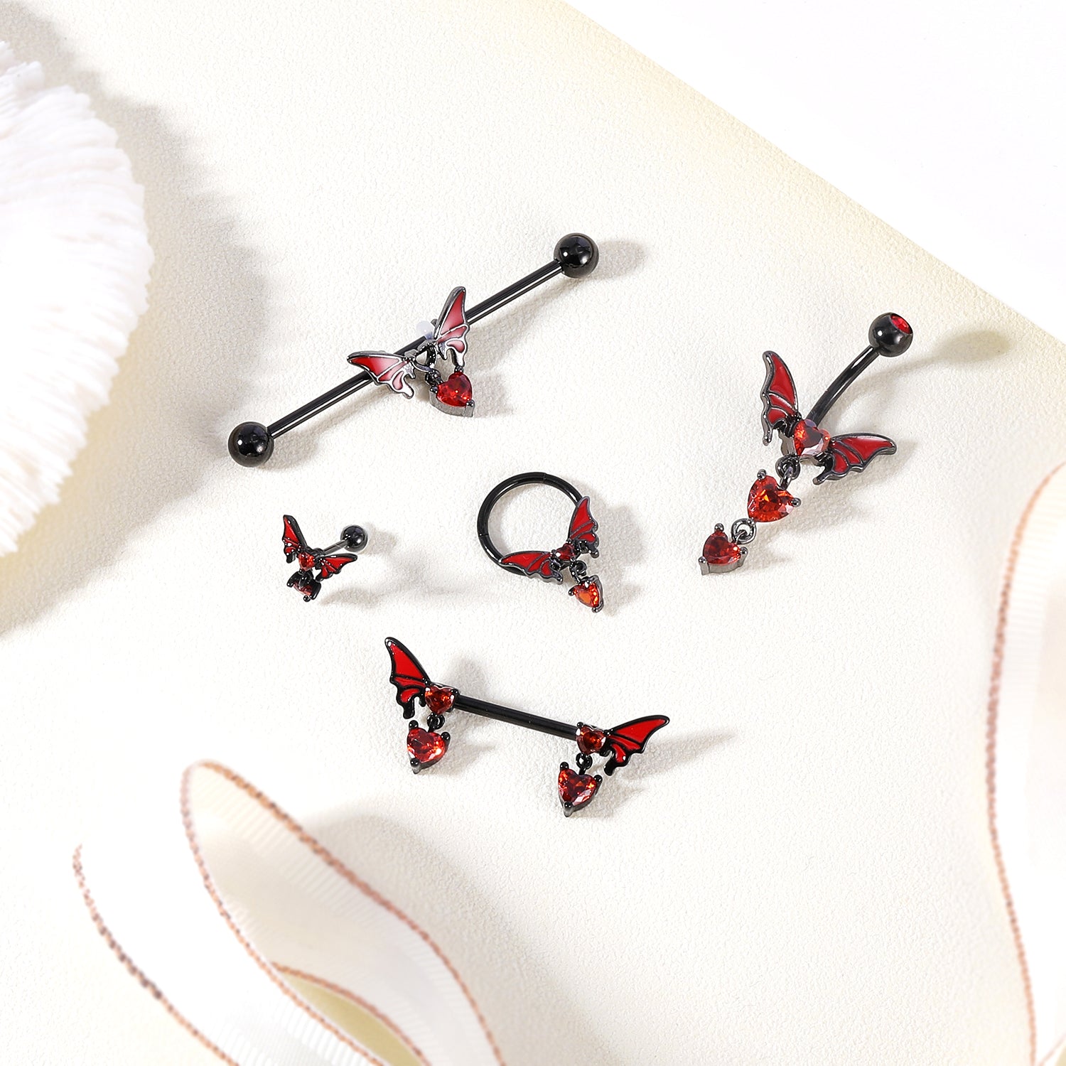 The Butterfly Nose Pin in Red at Rs 229.00 | Nose Pin | ID: 2852871117112
