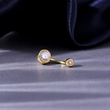 14G-925-Sterling-Silver-Belly-Rings-White-Zirconal-Navel-Ring-Piercing-Gold-Plated-Belly-Button-Rings