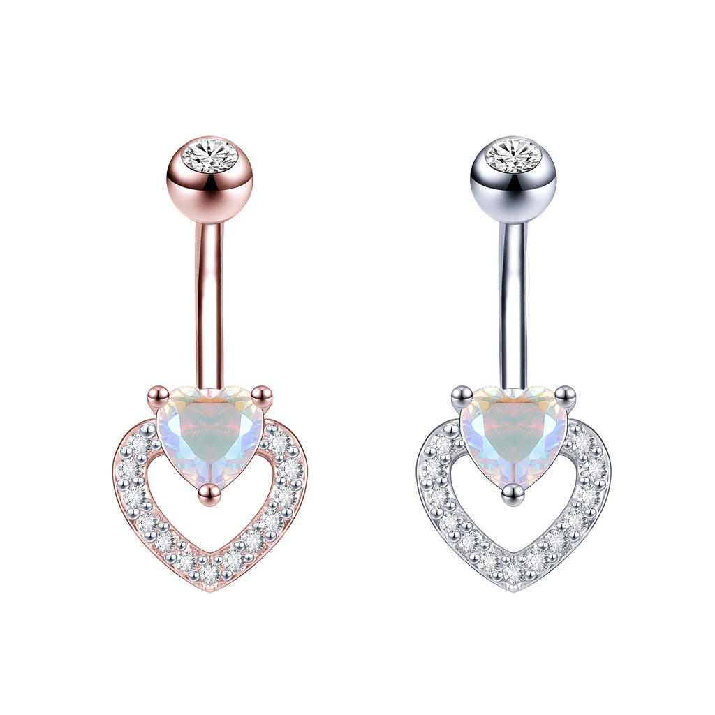 heart-belly-button-rings-ab-white-crystal-belly-navel-piercing