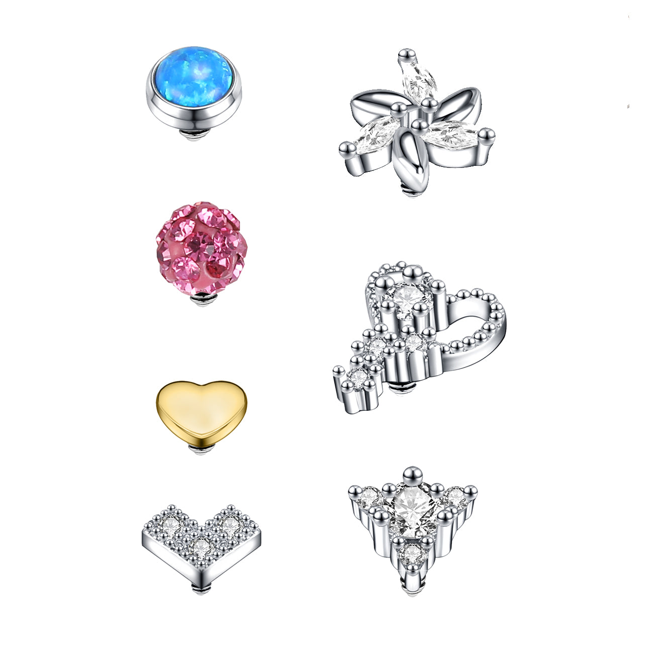 7pcs-set-flower-crystal-opal-dermal-anchor-tops-threaded-piercing-kit