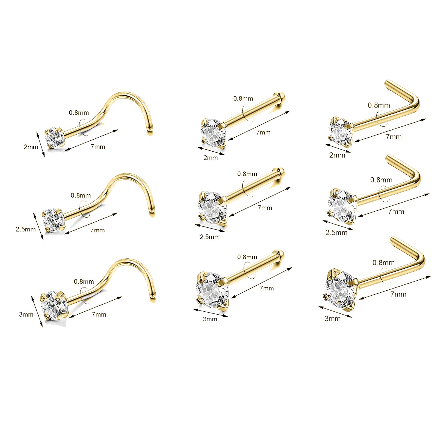6pcs-set-gold-nose-stud-rings-crystal-nose-piercing-economic-set