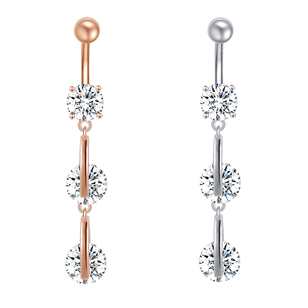round belly button rings