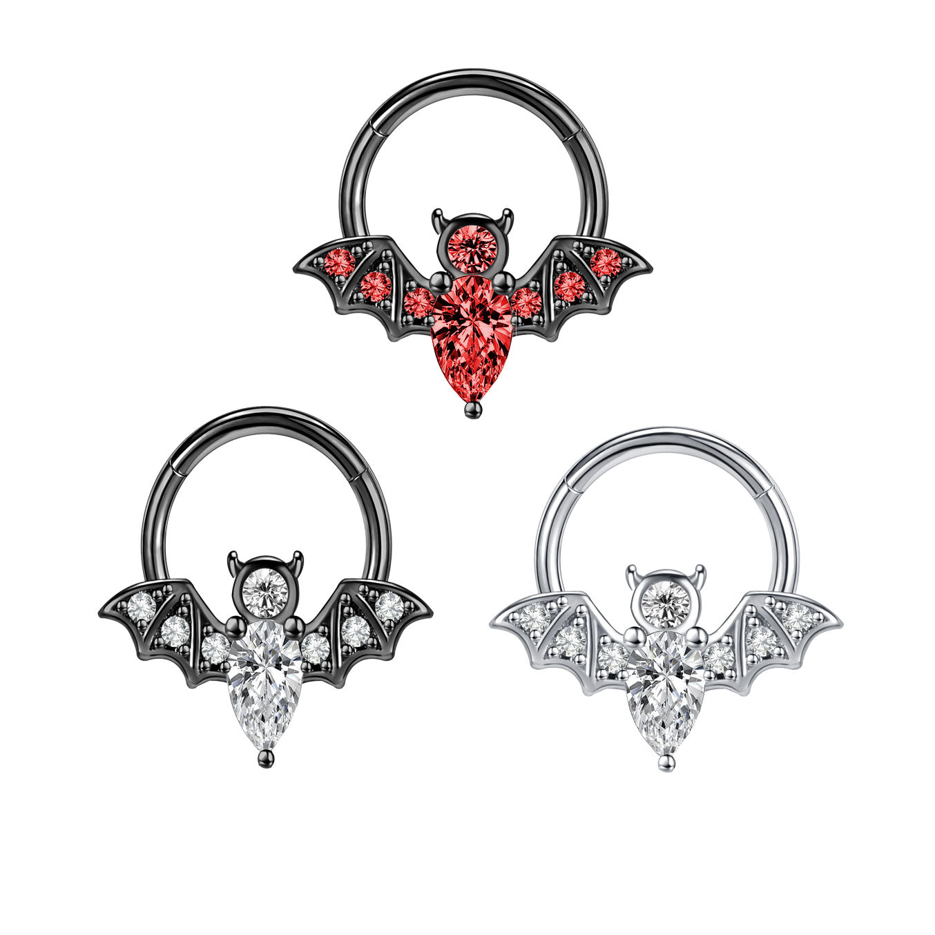 16g-punk-bat-nose-septum-ring-3-colors-clicker-stainless-steel-helix-cartilage-piercing