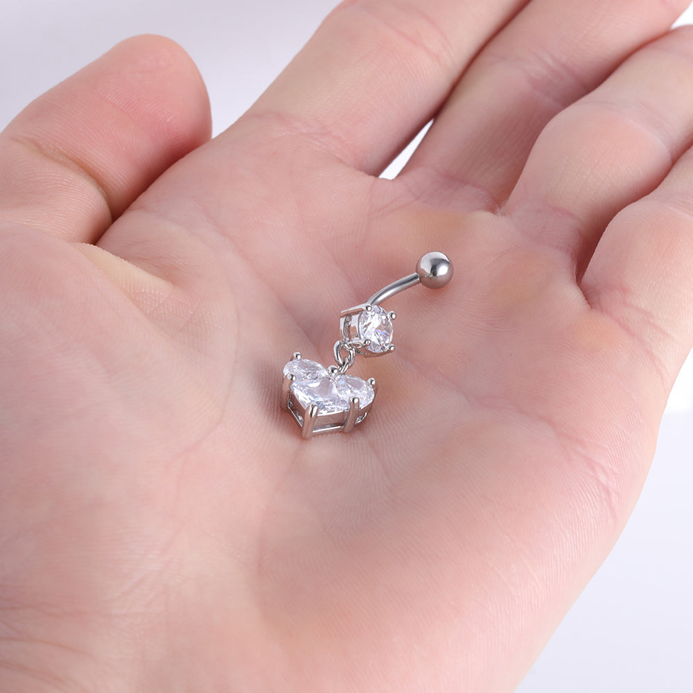 Bly Rig Dangle Diamond Belly Button Rings