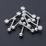 14g-Industrial-Barbell-Piercing-Round-Zirconia-Nipple-Tongue-Rings-Body-Jewelry-stud-earring-Cartilage