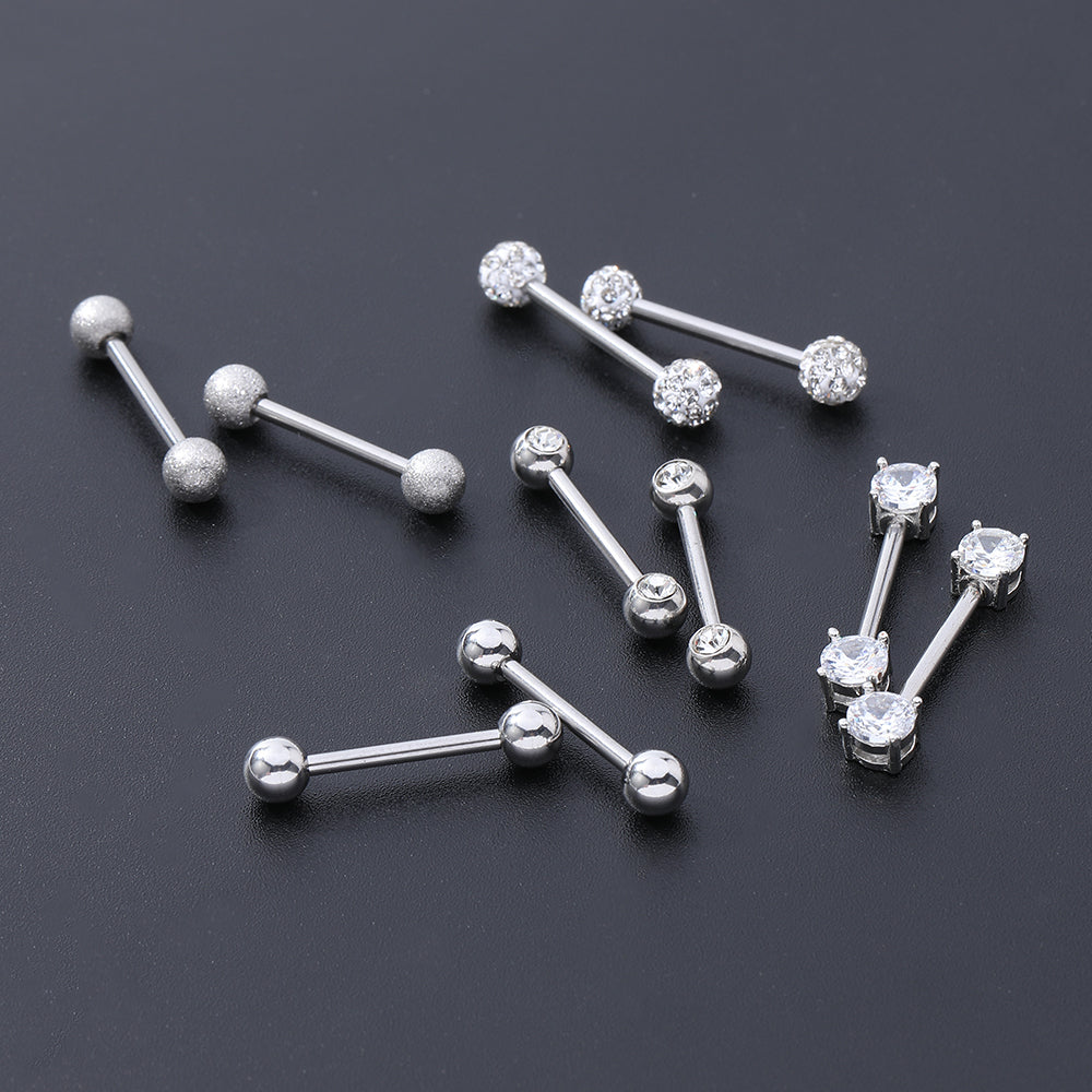 14g-Industrial-Barbell-Piercing-Round-Zirconia-Nipple-Tongue-Rings-Body-Jewelry-stud-earring-Cartilage
