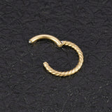 Twist 16G Nose Hoop Rings Septum Clicker Cartilage Helix Earrings Gold