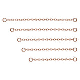 5Pcs/Set Stainless steel Rose Gold Nose Stud Chain-Economic Set