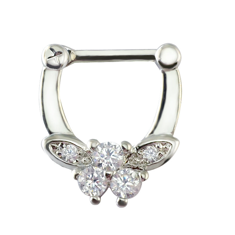 Butterfly-Zirconia-Nose-Septum-Ring-16G-Cartilage-Piercing