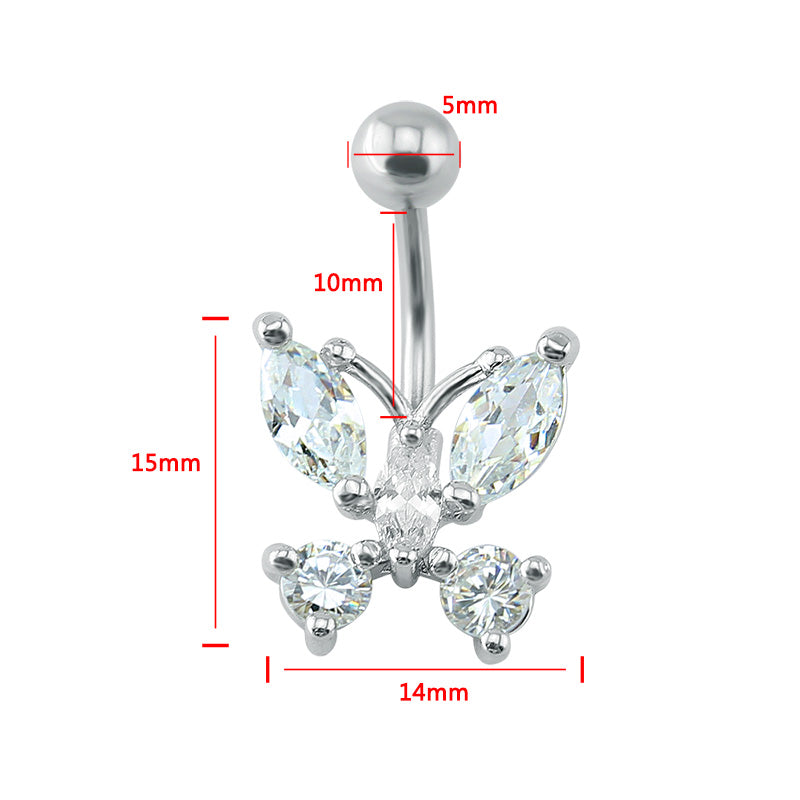 14g-Butterfly-Stainless-Steel-Belly-Button-Rings-Cubic-Zirconia-Navel-Ring-Piercing-Jewelry