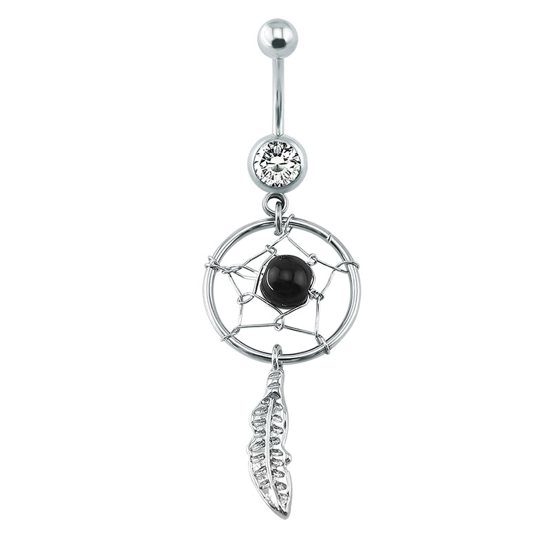 14g-Dreamcatcher-Belly-Button-Rings-Stainless-Steel-Dangle-Navel-Ring-Piercing-Jewelry
