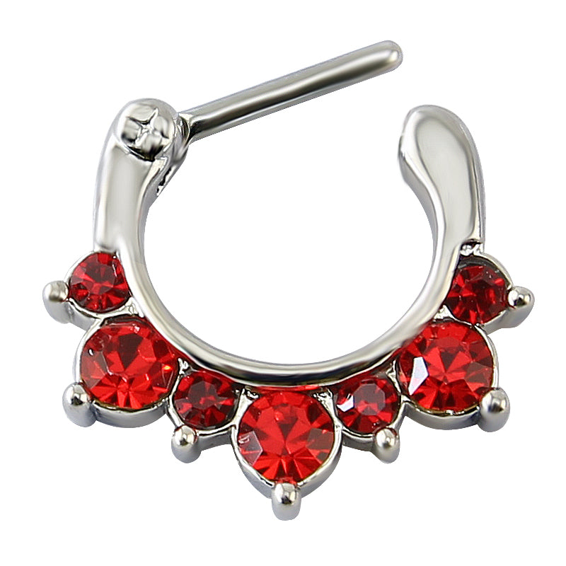 Red-Zirconia-Septum-Clicker-16g-Helix-Tragus-Cartilage-Piercing-Jewelry