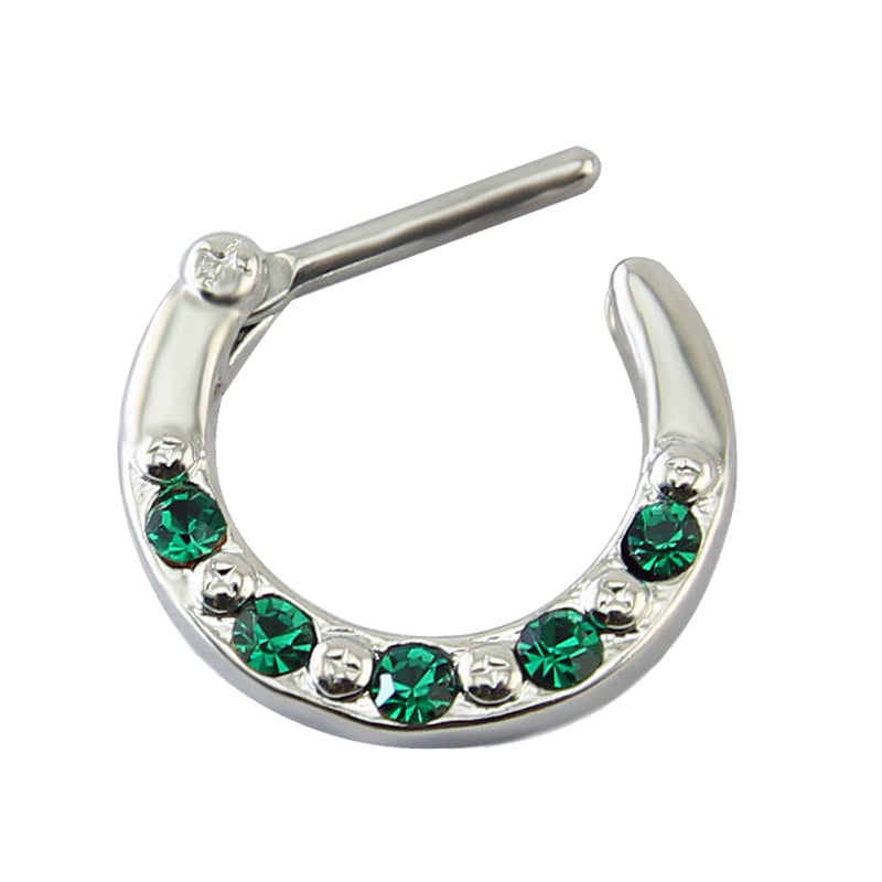 16G-Septum-Piercing-Helix-Tragus-Conch-Earrings-Green-Zirconia-Silver