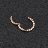 316L Stainless Steel 16G Nose Hoop Rings Septum Clicker Cartilage Helix Earrings Rose Gold