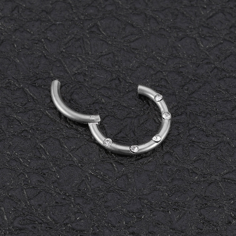316L Stainless Steel 16G Nose Hoop Rings Septum Clicker Cartilage Helix Earrings Silver