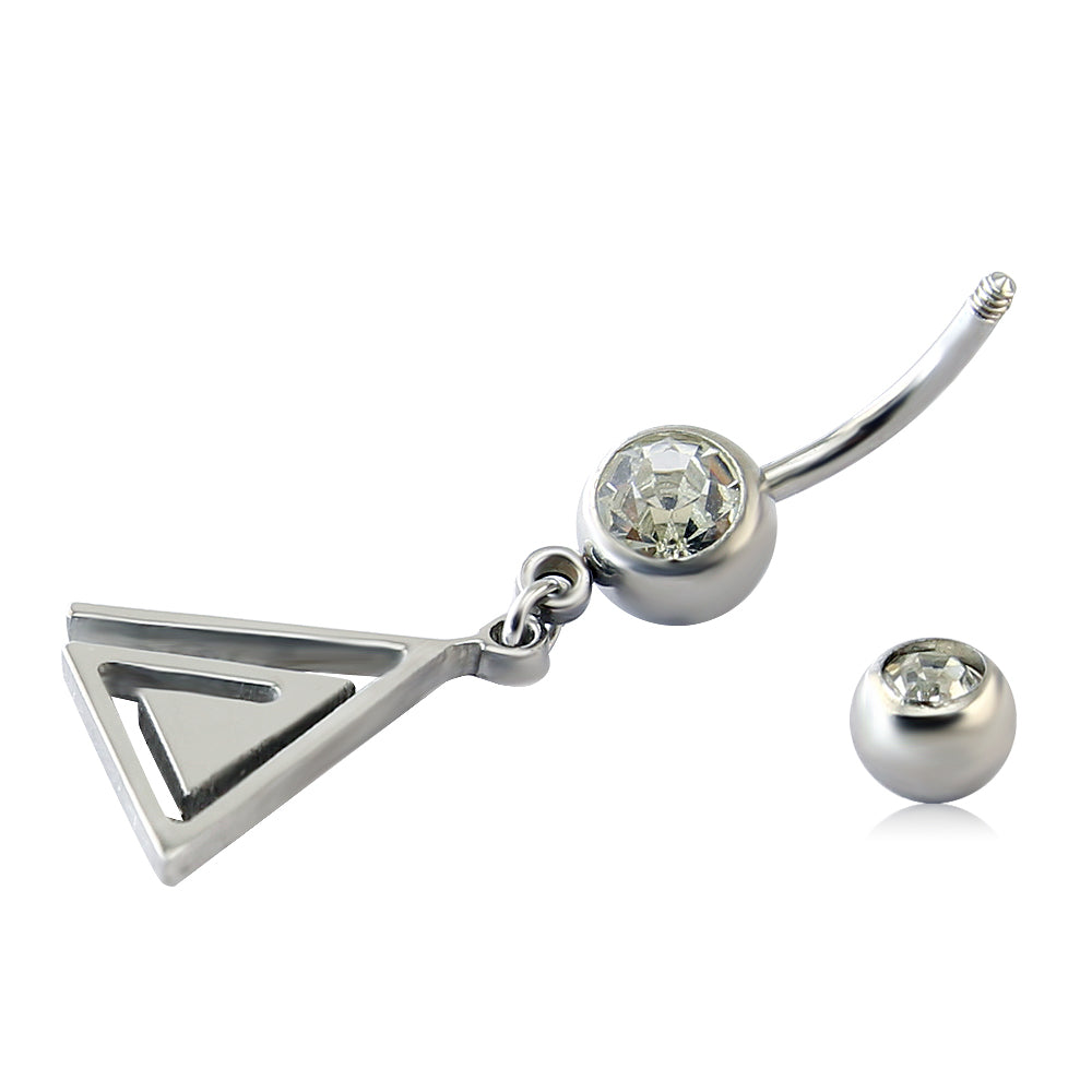 triangle belly button ring