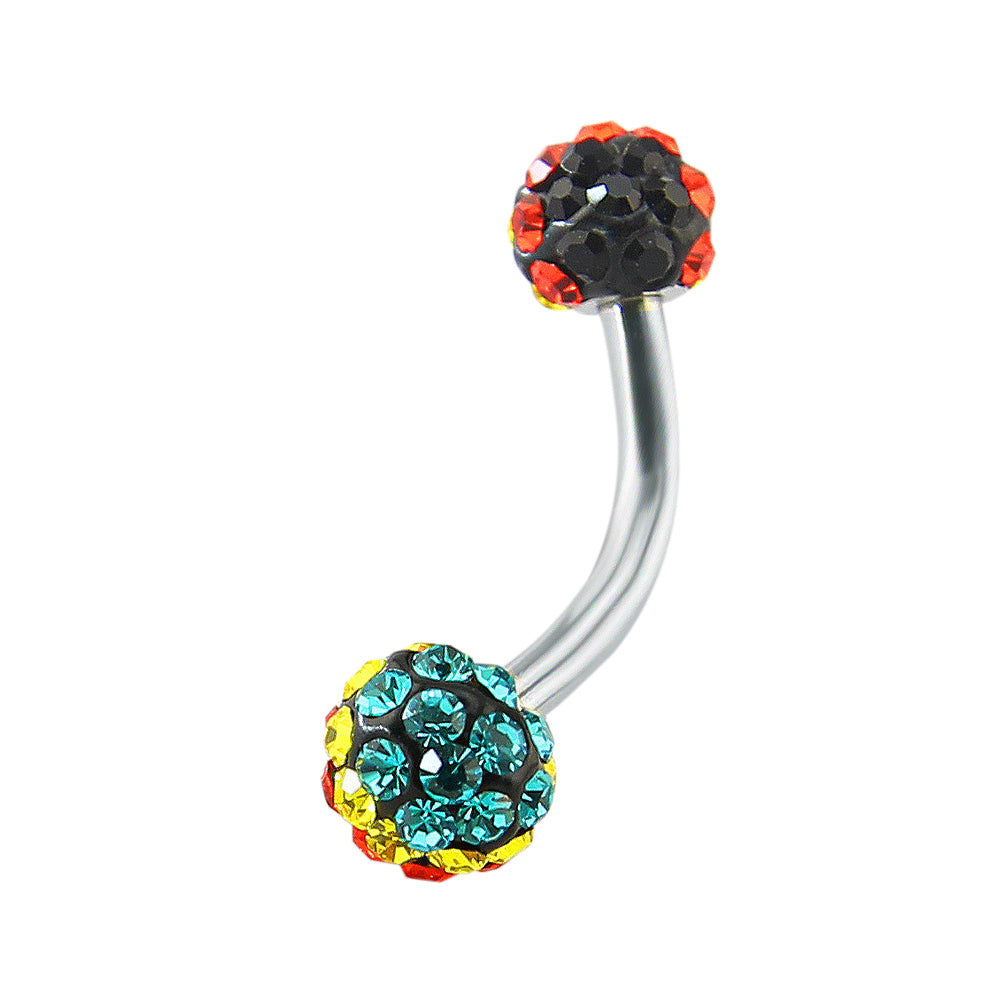 belly button rings top ball