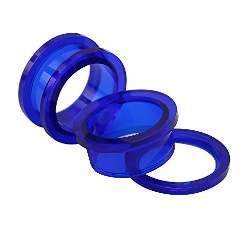 9 Pairs Multicolor UV Acrylic Screw Fit Ear Tunnels Expander Ear Gauges -Economic Set