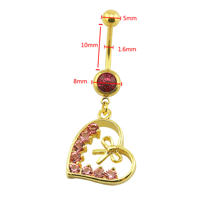 14g-Gold-Plated-Heart-Belly-Button-Rings-Pink-Zircon-Dangle-Navel-Piercing-Jewelry