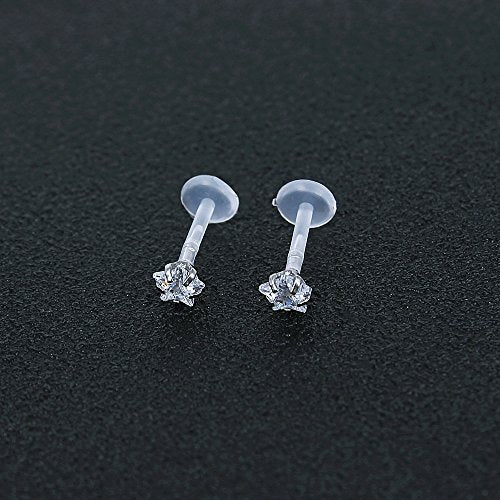 10-12Pcs 16G Bioflex Labret Monroe Lip Ring Helix Tragus Cartilage Piercing Earrings -Economic Set