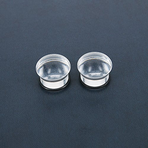 3 Pairs Single Flare Acrylic Ear Plugs Tunnel Expander Piercing Ear Gauges with O-Ring-Economic Set