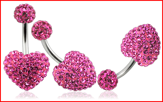 14g-Heart-Shaped-Belly-Rings-Cubic-Zirconia-Navel-Piercing-Jewelry