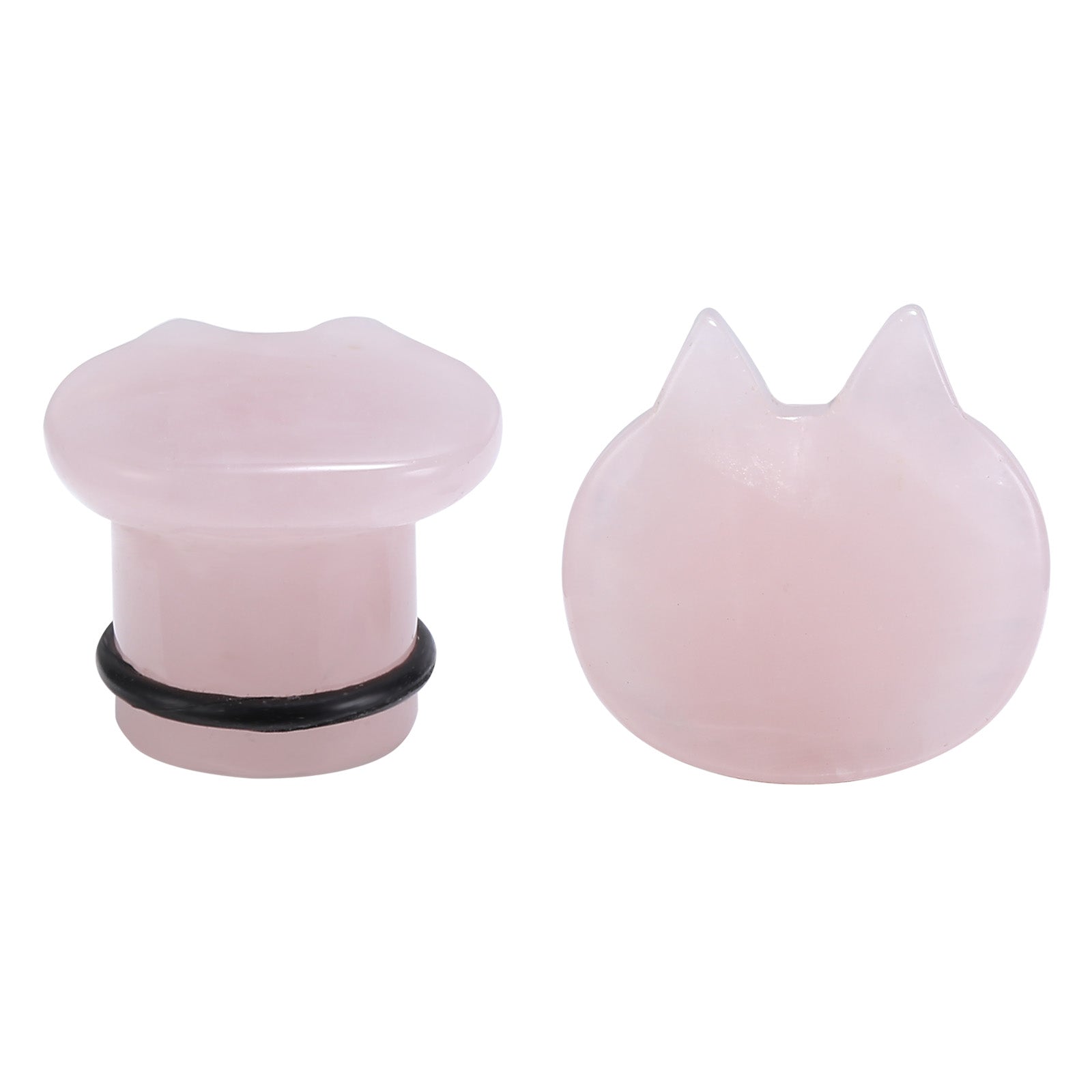 6-16mm-cute-cat-pink-quartz-stone-ear-plug-gauge-single-flare-ear-expander