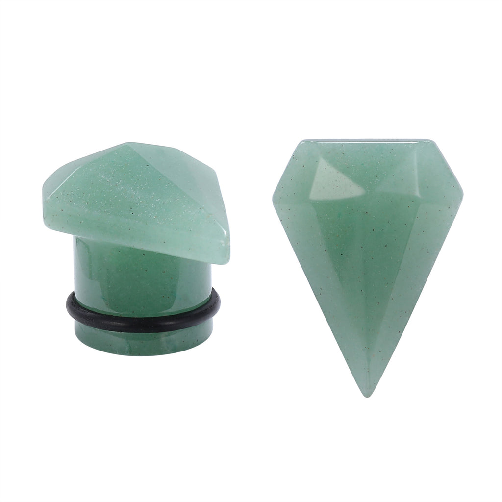 6-16mm-green-aventurine-and-color-stone-diamond-shape-ear-plug-gauge-single-flare-ear-expander