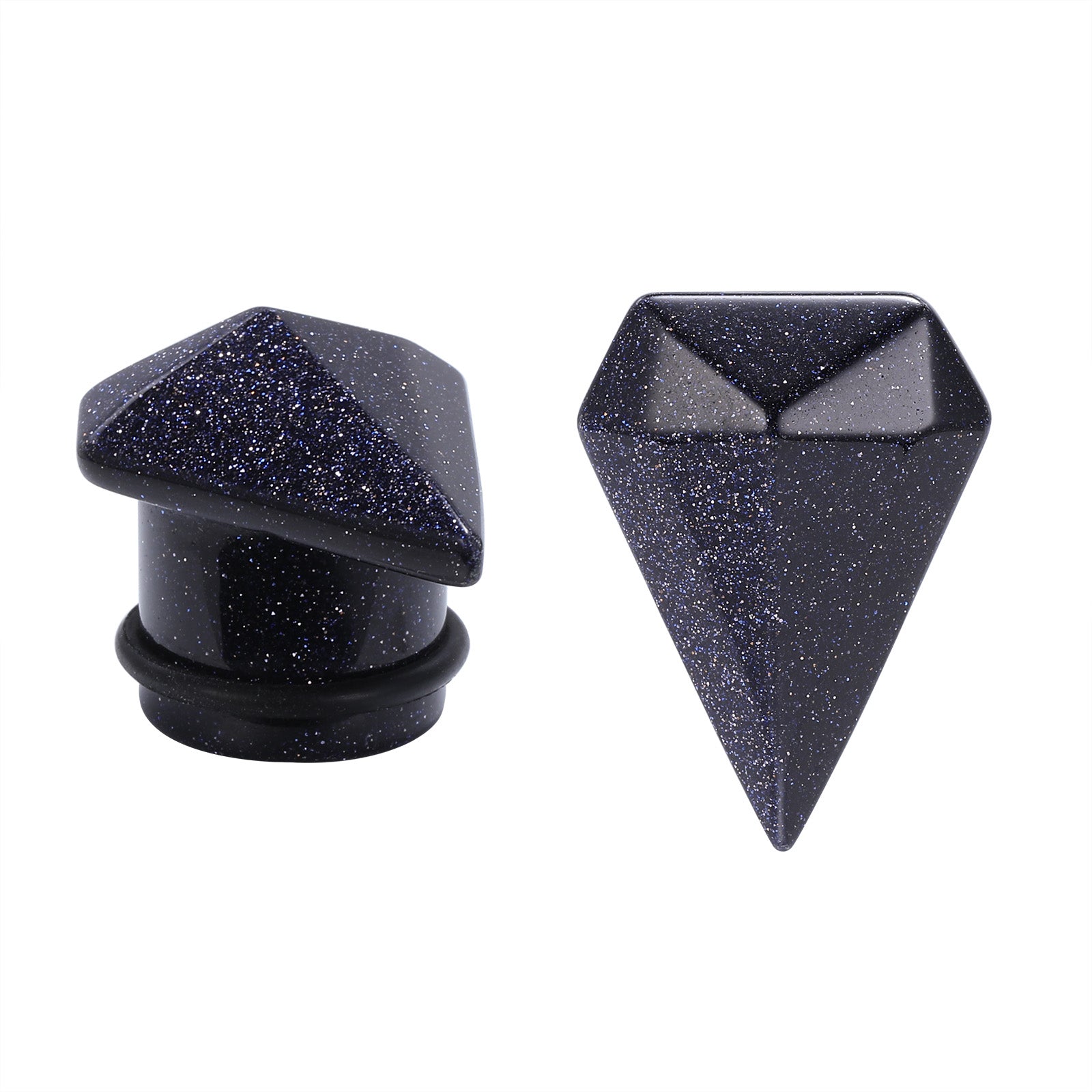 6-16mm-blue-sandstone-diamond-shape-organic-stone-ear-plug-gauge-single-flare-ear-expander