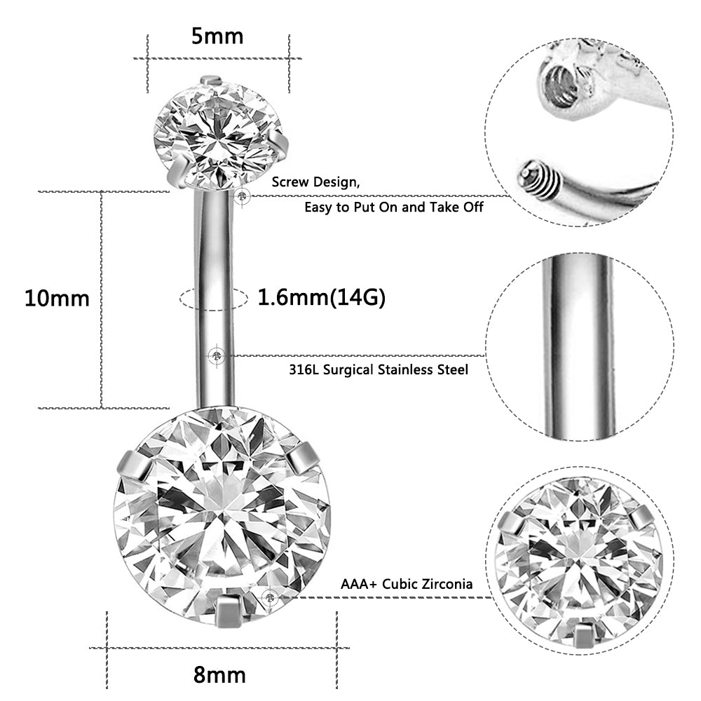 5pcs-Stainless-Steel-Belly-Button-Rings-Cubic-Zirconia-Navel-Rings-Economic-Set