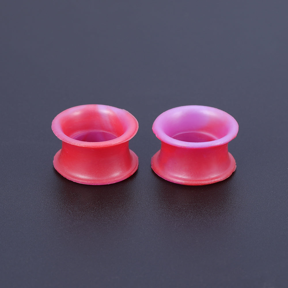 5-22mm-Thin-Silicone-Flexible-Red-Purple-Ear-Tunnels-Double-Flared-Expander-Ear-Gauges
