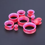 5-22mm-Thin-Silicone-Flexible-Red-Purple-Ear-Tunnels-Double-Flared-Expander-Ear-plug-tunnel