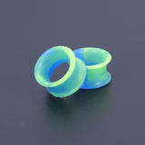 5-22mm-Thin-Silicone-Flexible-Blue-Green-Ear-plug-tunnel-Double-Flared-Expander-Ear-Gauges