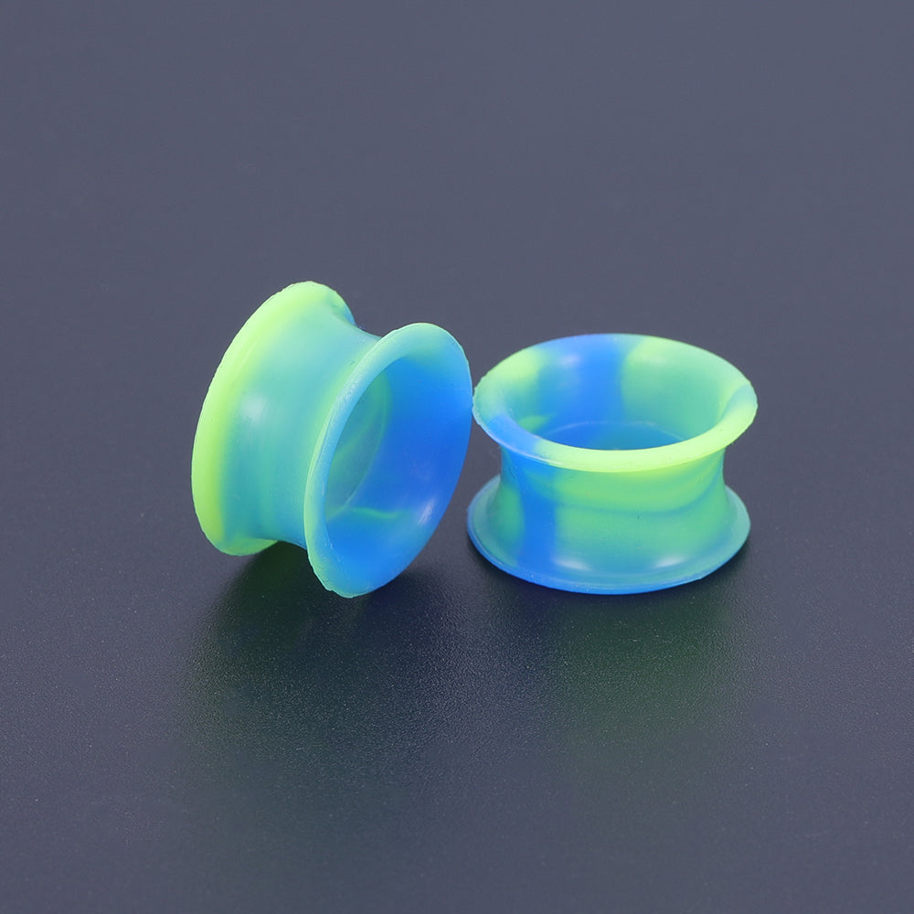 5-22mm-Thin-Silicone-Flexible-Blue-Green-Plugs-and-tuunels-Double-Flared-Expander-Ear-Gauges