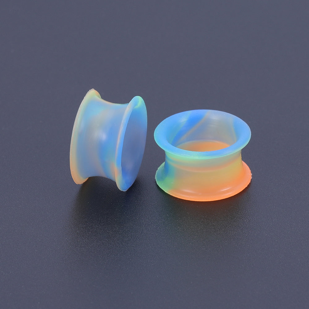 5-22mm-Thin-Silicone-Flexible-Blue-Green-Orange-Plugs-and-tuunels-Double-Flared-Expander-Ear-Gauges