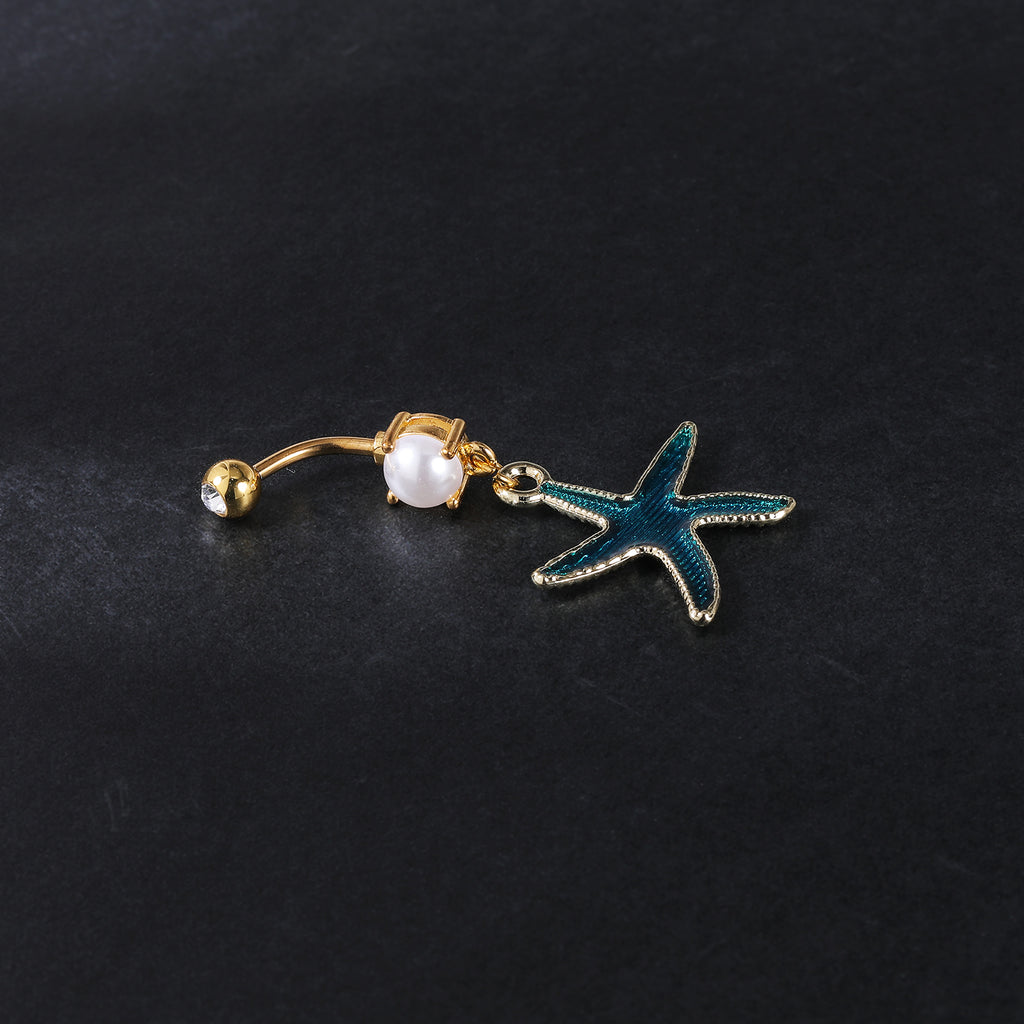 14g-Starfish-Dangle-Belly-Button-Rings-Pearl-Belly-Navel-Piercing-Jewelry