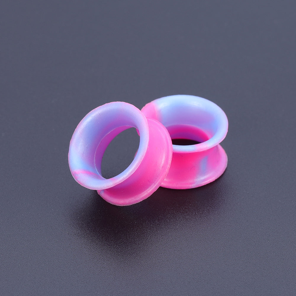 5-22mm-Thin-Silicone-Flexible-Light-Blue-Pink-Ear-Tunnels-Double-Flared-Expander-Ear-plug