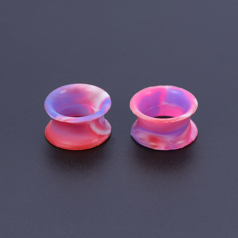 5-22mm-Thin-Silicone-Flexible-Blue-Pink-Red-Ear-Tunnels-Double-Flared-Expander-Ear-Gauges