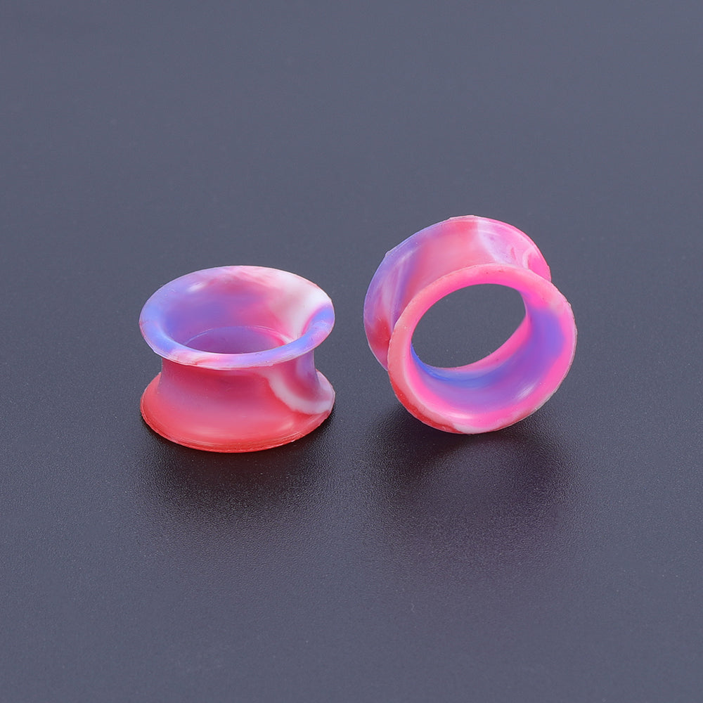 5-22mm-Thin-Silicone-Flexible-Blue-Pink-Red-Ear-plug-Double-Flared-Expander-Ear-Gauges