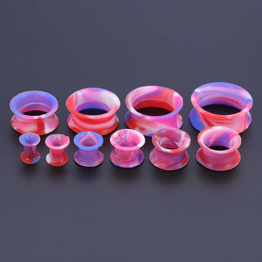 5-22mm-Thin-Silicone-Flexible-Blue-Pink-Red-Ear-Tunnels-Double-Flared-Expander-Ear-plug