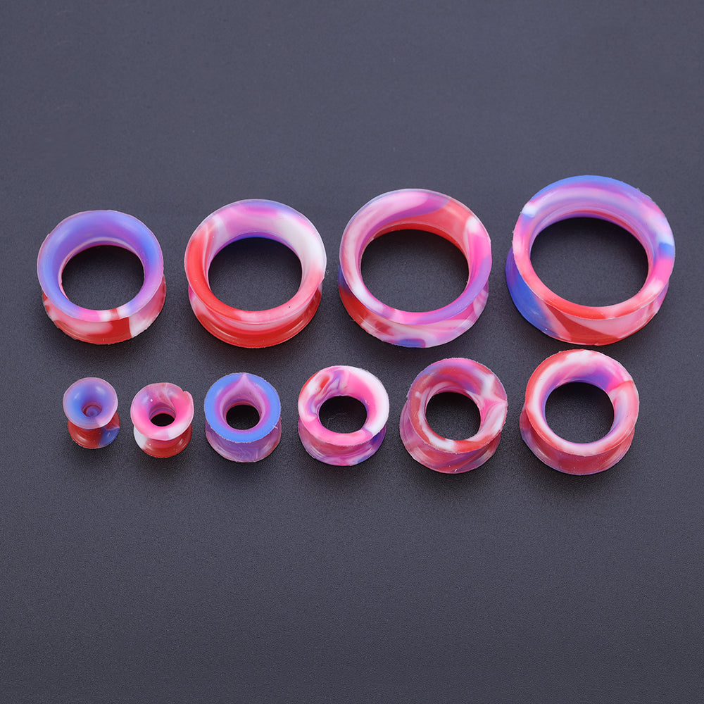 5-22mm-Thin-Silicone-Flexible-Blue-Pink-Red-Ear-Tunnels-Double-Flared-Expander-Ear-plug-tunnel